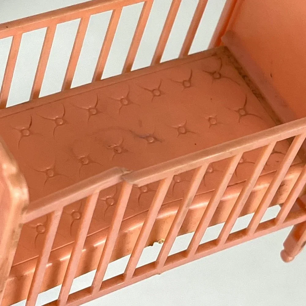 Vintage Lot Miscellaneous Plastic Dollhouse Furniture 9-Pc.